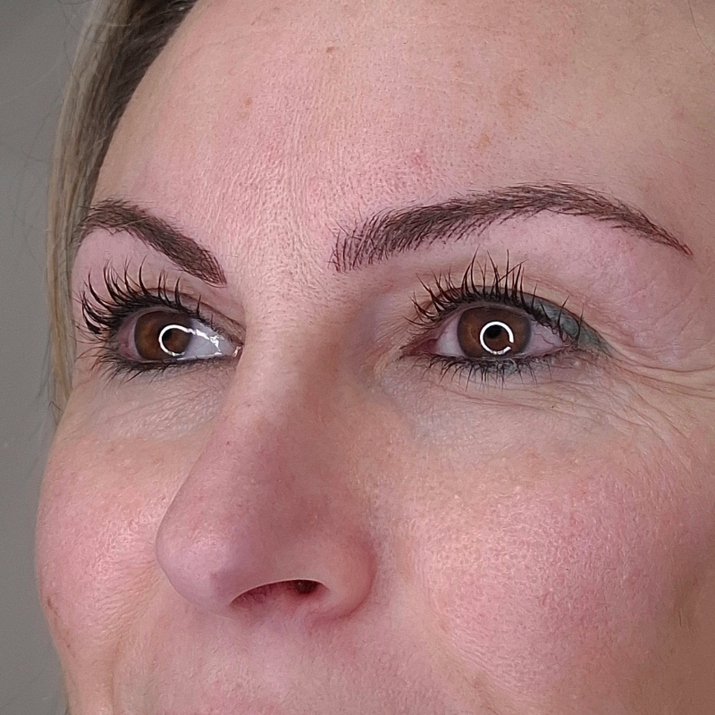 Resultado de micropigmentación de cejas